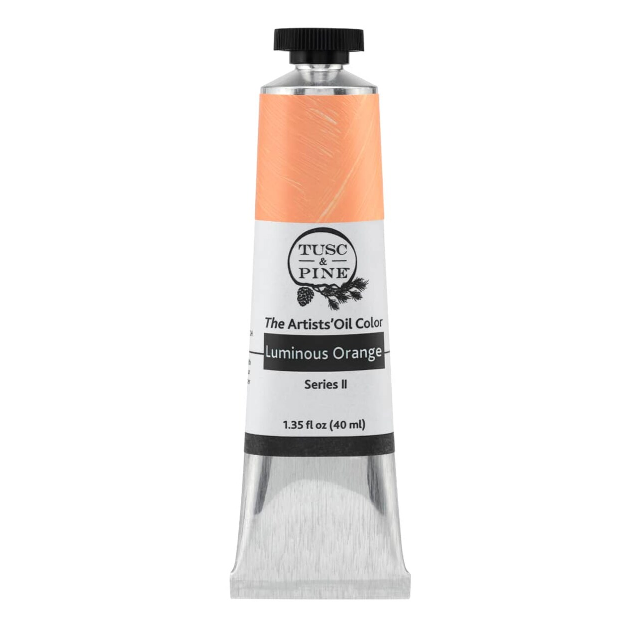Tusc & Pine Artist Oil Paint - Luminous Orange, 40 ml, Non-Yellowing, Rich & Creamy Consistency, Maximum Pigment Load, Small Batch Milled Oil Paints Made in the USA for Professional Artists